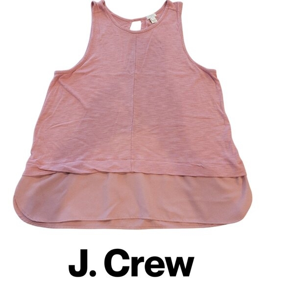 J. Crew Tops - J. Crew Drapey Dusty Begonia Pink With Silky Hem Tank Top